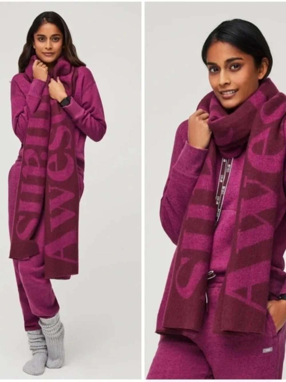 Figs Wool Scarf Awesome Humans Nurse Healthcare Doctor Gift Cozy Oversize Scarf